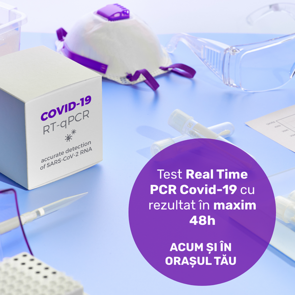 Test RT PCR Covid-19 cu rezultat în maxim 48h